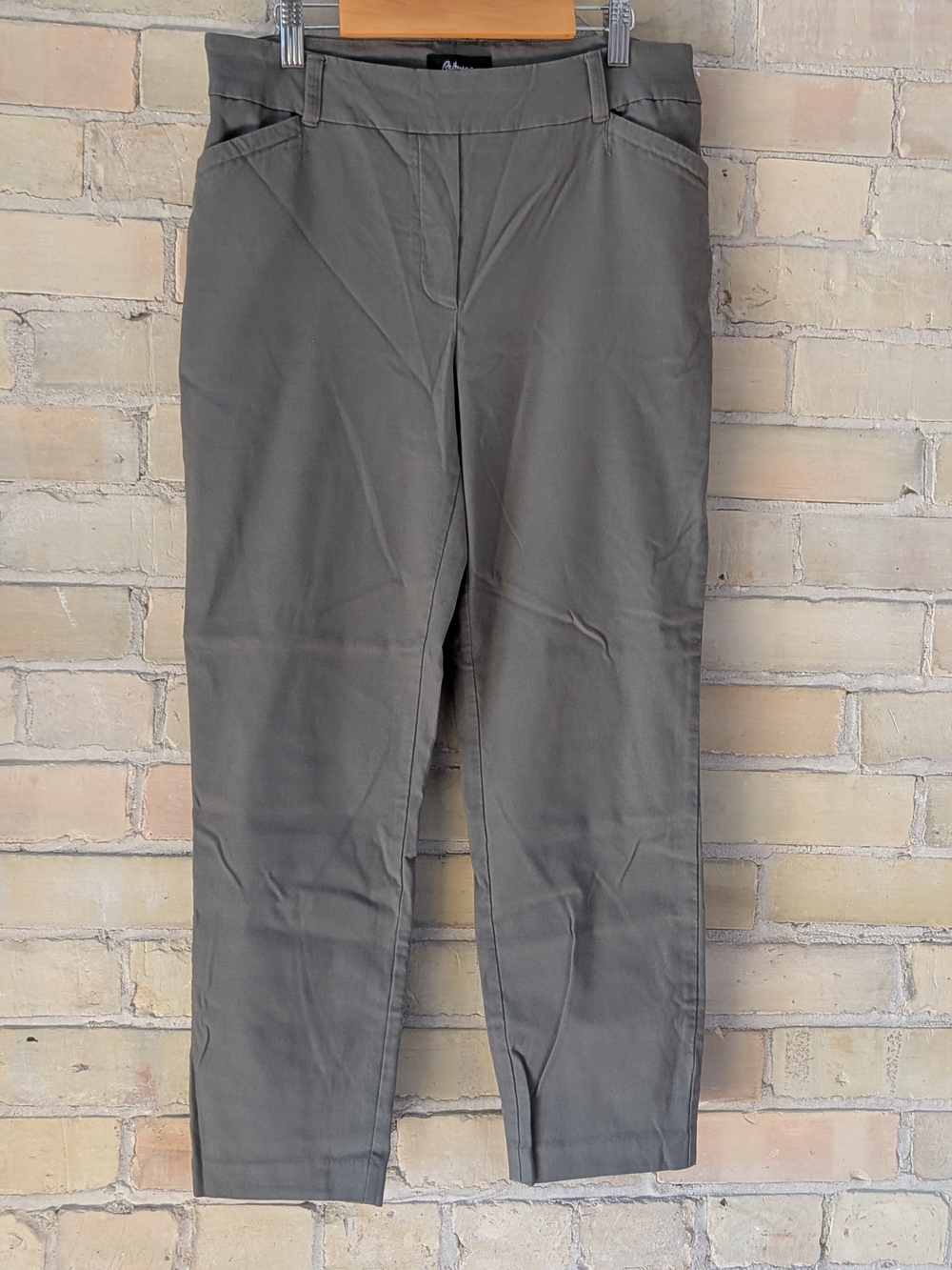 2 For $40 Reitmans Olive Green Dress Capris